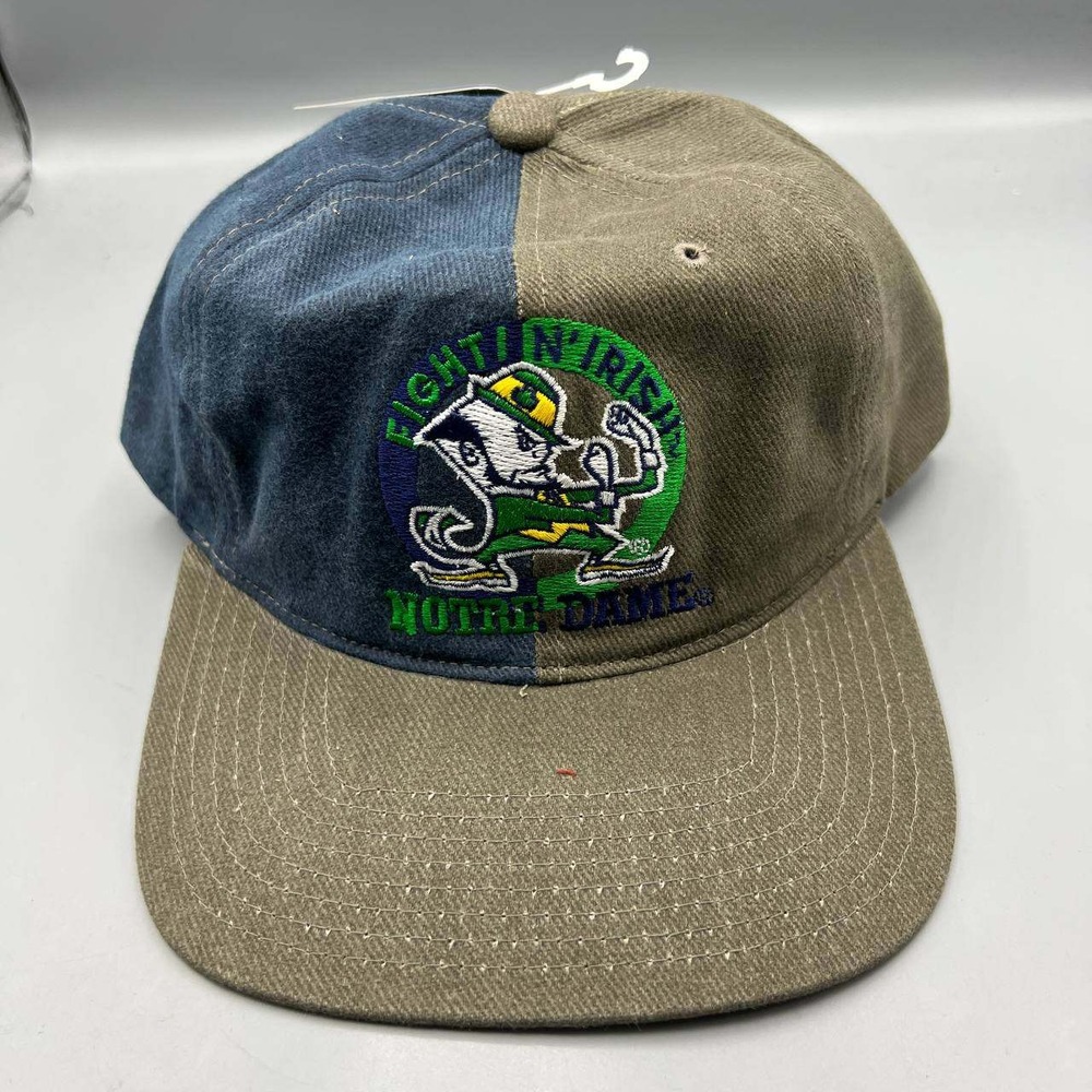 Vintage Notre Dame Fighting Irish Hat Men Twins Enterprise Strap Back‎ Cap